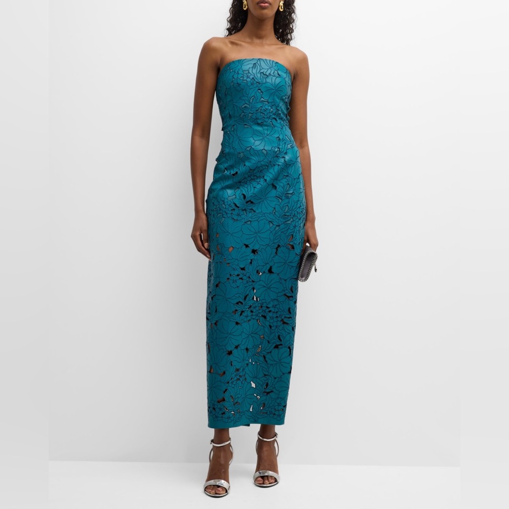 ‼️‼️Price Firm‼️‼️ Cult Gaia Raylene Strapless Cutout Embroidered Gown Size 10 - Picture 7 of 15